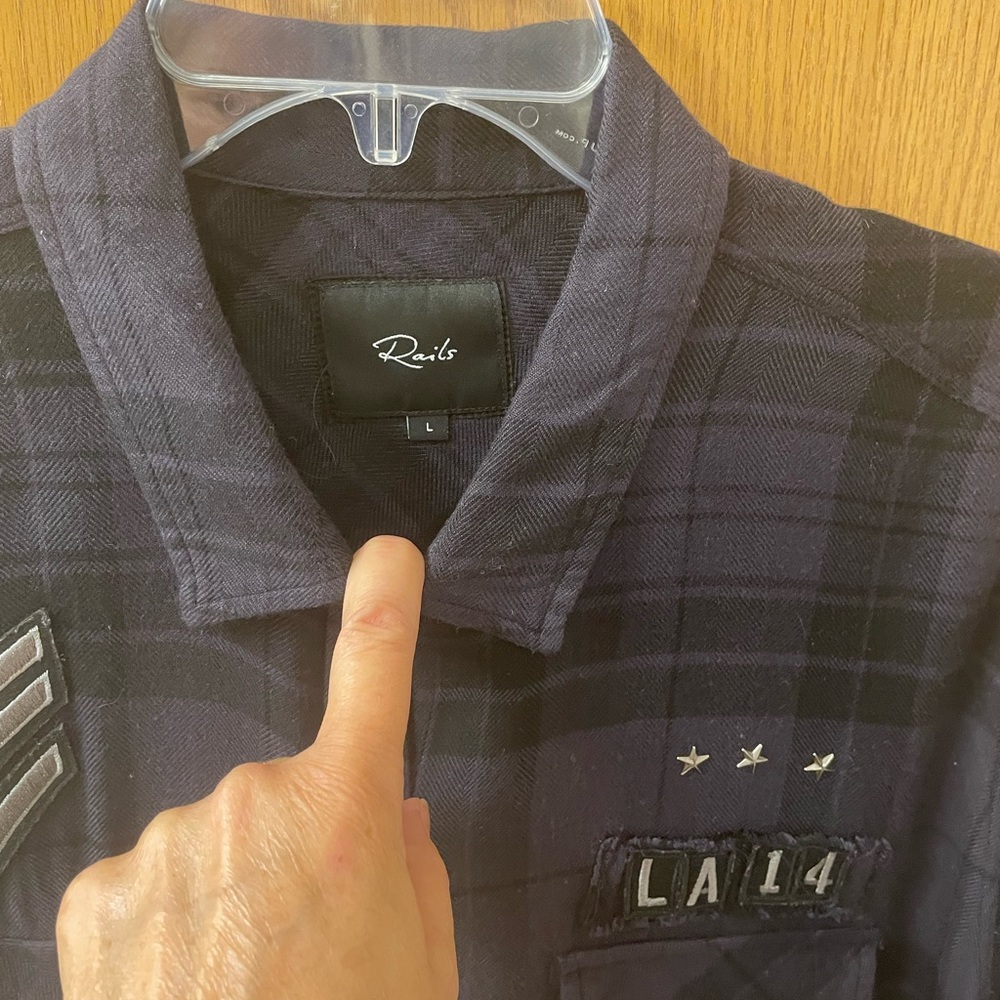 Rail’s military inspired flannel. So unique. Wear anytime of year. So soft.